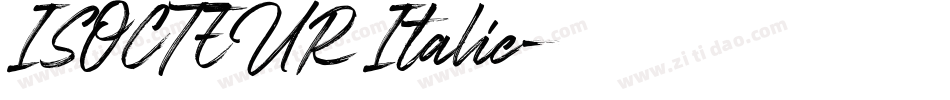 ISOCTEUR Italic字体转换